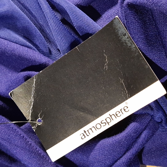 BNWT Atmosphere 60s Vibe Purple Long Sheer Sleeved Mini Dress Size 10 - Picture 8 of 12